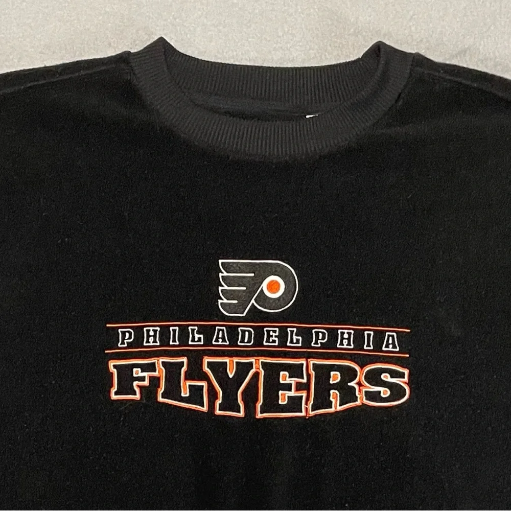 90’s Philadelphia Flyers Black Fleece Crewneck Active by Knights Athletics XL